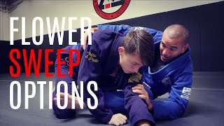 Flower Sweep Options  BJJ and MMA Techniques  CVBJJ Online [upl. by Arutnev]