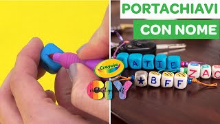 COME FARE PORTACHIAVI CON NOME  Lavoretti per bambini Crayola CIY [upl. by Chuch]