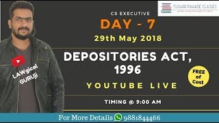 CMSL Day 6  Depositories Act 1996 [upl. by Gurney273]