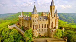 Hohenzollern Castle Aerials  Germany 🇩🇪 4K UHD [upl. by Ecnahs]