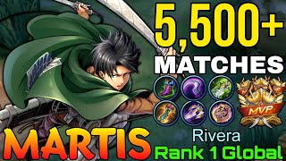 5500 Matches Martis with 10k MMR  Top 1 Global Martis by Rivera  Mobile Legends [upl. by Garvy112]