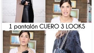 1 pantalon de cuero 3 looks [upl. by Ainosal40]