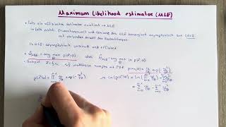 Maximum Likelihood Estimator MLE  Schätztheorie [upl. by Ziom]