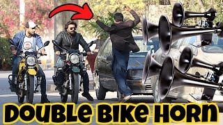 Double Bike Horn Prank  Pranks In Pakistan  Desi Pranks 2O [upl. by Ardisj982]