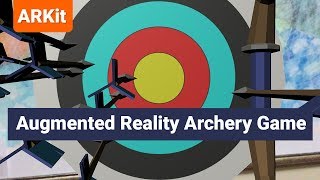 ARchery Gameplay  Augmented Reality ARKIt Archery iOS game [upl. by Anthea]