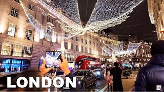 🎄✨Best London Christmas Lights in Central London 2024  London Christmas Lights Tour 4K [upl. by Artep454]