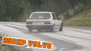 VOLVO 740 B230 TURBO 250HP  DRIFTING AND TESTING [upl. by Elamef538]