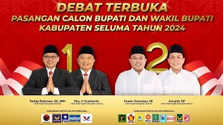 LIVEDebat Terbuka Pertama Paslon Bupati dan Wakil Bupati Kabupaten Seluma Tahun 2024 [upl. by Miuqaoj]