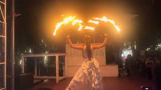 Fire 🔥 Dance 💃 at Thalassa Goa 🏝️ [upl. by Ayrolg]