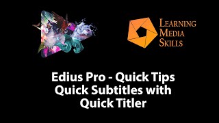 How to Make Quick Subtitles in Edius Pro [upl. by Map]