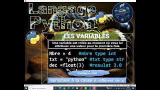 LES VARIABLES PYTHON PART 3 [upl. by Nogem]