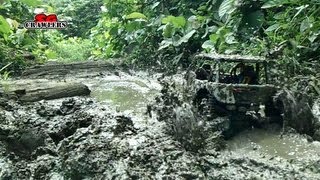 Mudding Mud SPA 10 trucks getting stuck in the mud soup Trail finder 2 Jeep RC offroad adventures [upl. by Inoue]