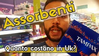 VLOG quanto costano gli ASSORBENTI in UK  confronto con lItalia [upl. by Lonne]