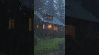 Fall into Sleep Instantly with Heavy Rain and Thunder Sounds at Night [upl. by Nosnibor]