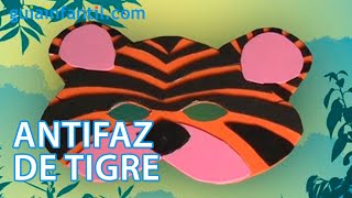 Manualidades de disfraz casero Antifaz de tigre [upl. by Veneaux]