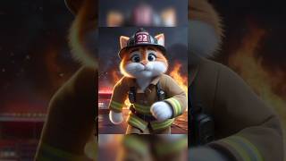 cat love ❤️😽 firefighters  rescuers  kitten 🫶🚒 [upl. by Sissel]