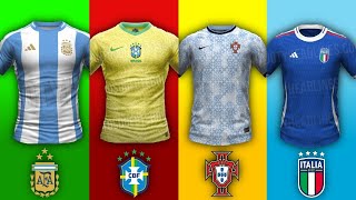 NEW LEAKED KITS FOR THE EURO AND COPA AMERICA TEAMS 2024 [upl. by Enar665]