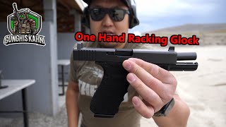 Glock one handed rack WITH STOCK SPRING [upl. by Millburn]