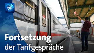 Bahn und EVG setzen Tarifgespräche fort [upl. by Thursby]