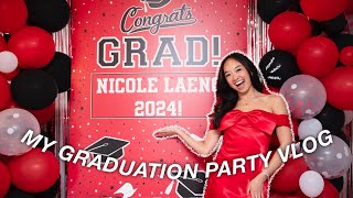 MY GRADUATION PARTY VLOG  farewell senior szn ep 1 [upl. by Abott]