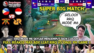 GELO RRQ MODE M6 REAKSI MAS ADE LIAT RRQ HOSHI VS FNATIC ONIC PH GAME 1  REACTION STREAMER [upl. by Ames557]