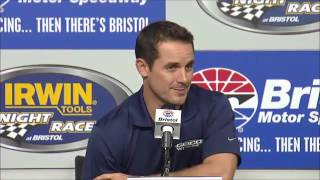 Casey Mears Bristol Pole NASCAR Video News Conference [upl. by Lucila]