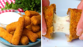 Cheesy Homemade Mozzarella Sticks Recipe [upl. by Thomas]