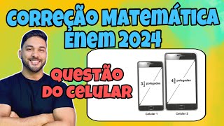 CORREÇÃO ENEM 2024  MATEMÁTICA  Atualmente há telefones celulares com telas de diversos tamanhos [upl. by Glialentn]