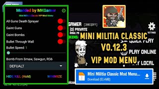 Mini Militia Classic V0123 Mod Menu  Mini Militia Classic Mod Apk  Mini Militia Classic Mod Menu [upl. by Nevram]