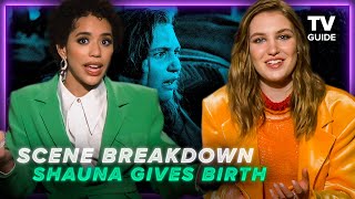 Yellowjackets Cast Breaks Down Shaunas Birthing Nightmare  Sophie Nélisse Jasmin Savoy Brown [upl. by Ilram]