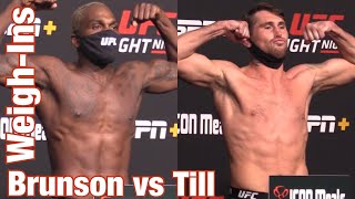 UFC Fight Night WeighIns Brunson vs Till [upl. by Finnie]