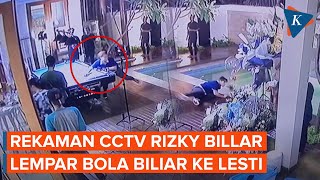 Viral Video CCTV Detikdetik Rizky Billar Lempar Bola Biliar ke Arah Lesti Kejora [upl. by Gnilrac]