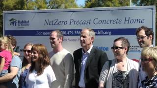 The owners of the NetZero energy precast concrete house ready to move in [upl. by Sel]