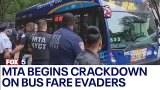 MTA NYPD begin crackdown on bus fare evaders What to know [upl. by Adniles]