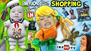 FGTEEV Shopping Shawn amp the Marshmallow Man  Aqua Frog NEW Disney Infinity amp Lego Dimensions [upl. by Affra]