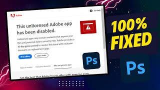 SOLVED This unlicensed Adobe app has been disabled [upl. by Hanford942]