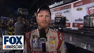 NASCAR Victory Lane Dale Earnhardt Jr  2014 Daytona 500 [upl. by Steddman]