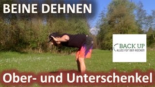 Beine dehnen  Oberschenkel und Unterschenkel dehnen [upl. by Alikahs]