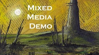 Mixed Media Landscape A Narrated Demo [upl. by Hung]