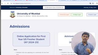 PreAdmission Enrollment Confusion New Portal for UG Admission Process l Mumbai University l Mukund [upl. by Yeslrahc]