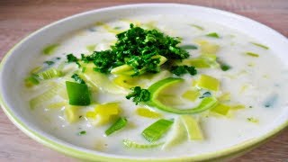 Rezept Porreesuppe schnell und einfach selber machen  vegetarisch  Leek Soup [upl. by Hemphill]