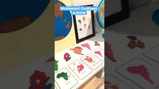 🌍🌎🌏Montessori Continent Shelf montessori geography montessoriactivities [upl. by Arriet]