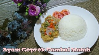 Resep Ayam Geprek Sambal Matah [upl. by Ynnahc]