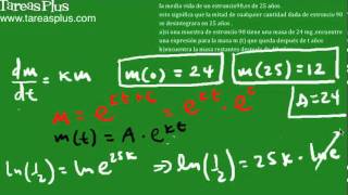 Ecuación diferencial vida media del estroncio [upl. by Standford]
