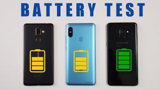 Nokia 7 Plus vs Redmi Note 5 Pro vs Samsung A8 Battery Test Comparison [upl. by Octavian853]