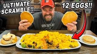 12Egg Ultimate Breakfast Scramble Challenge at Pine Cone Cafe in Land O Lakes Wisconsin [upl. by Maddalena]