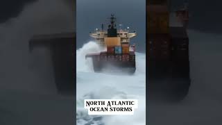 North Atlantic ocean storms viral sea ocean storm cargoship 🫣🫣🫣 [upl. by Kalvin]