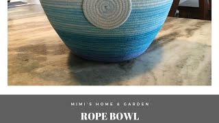 How To Make A Rope Bowl [upl. by Florance]