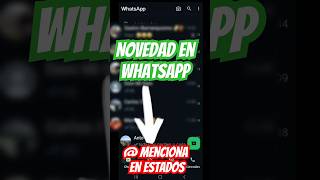 ✅️ Novedad ¿Como mencionar contactos en estados de WhatsApp tutorial whatsapp whatsappstatus [upl. by Smitty658]