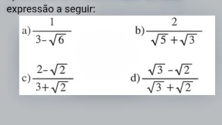 3° Aula de Racionalização de Denominadores [upl. by Eylrac991]